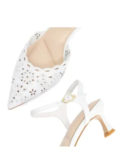 Leather Stiletto Heel Pointed Court Shoes