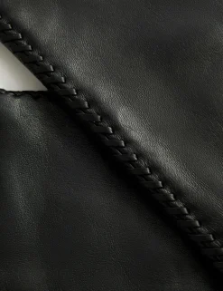 Leather Stitch Detail Cashmere Lined Gloves
