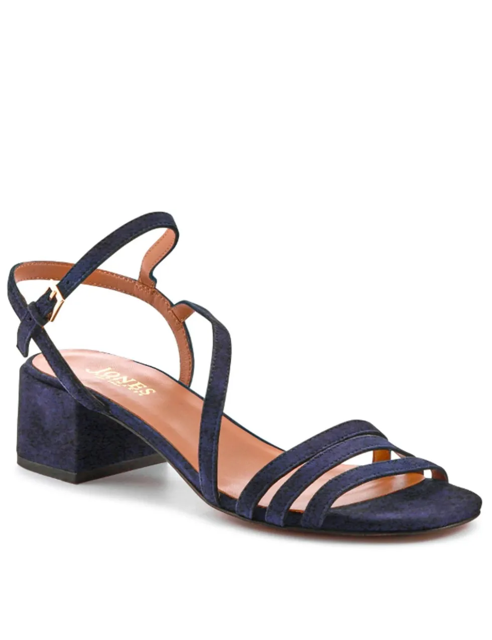 Leather Strappy Block Heel Sandals