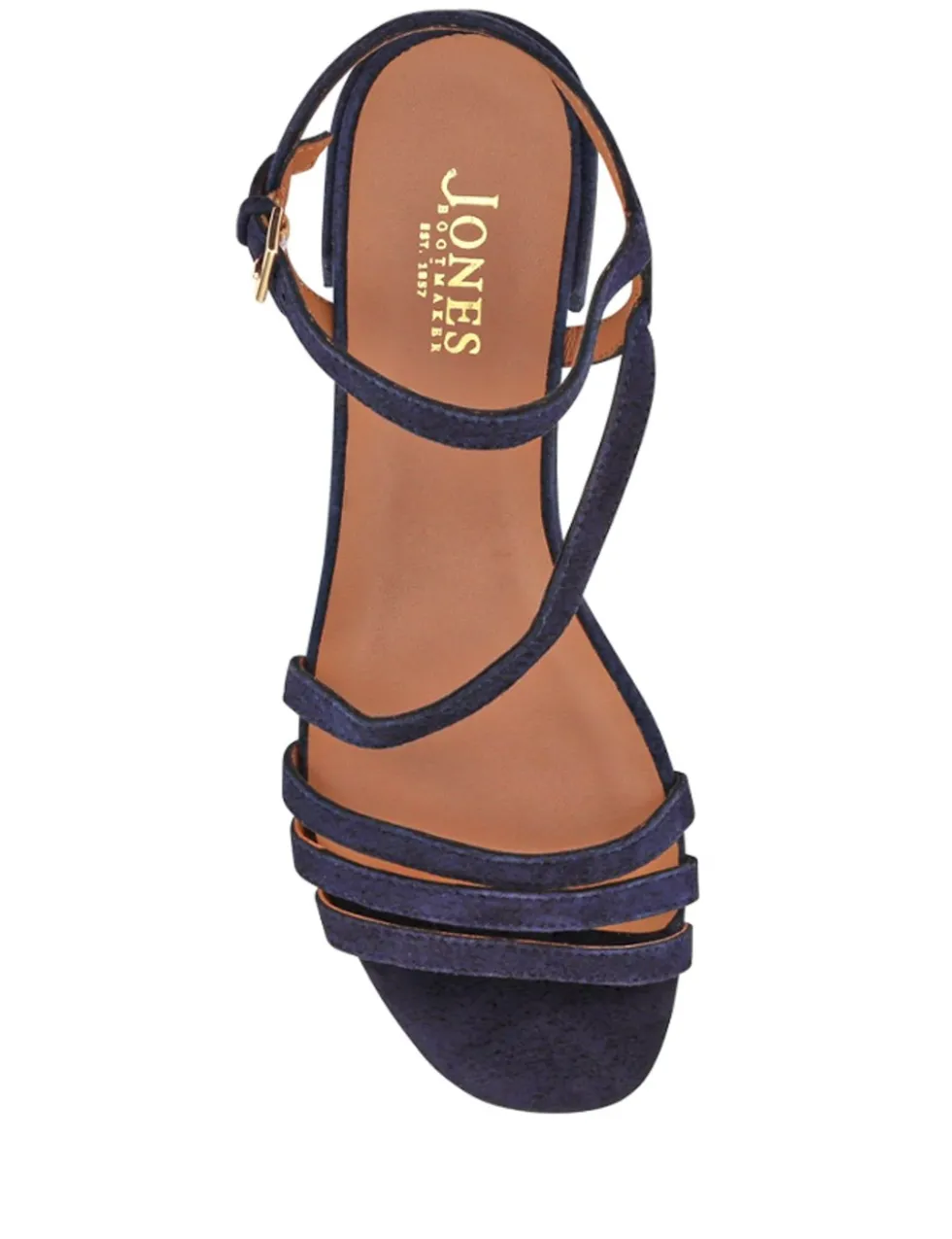 Leather Strappy Block Heel Sandals