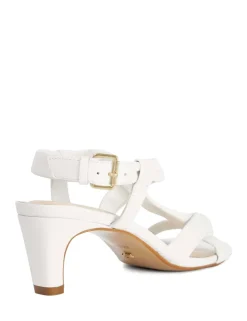 Leather Strappy Kitten Heel Sandals