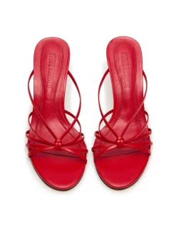 Leather Strappy Stiletto Heel Sandals