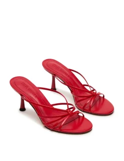 Leather Strappy Stiletto Heel Sandals
