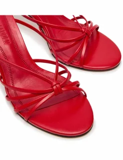 Leather Strappy Stiletto Heel Sandals
