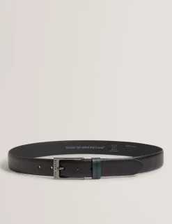 Leather Stripe Detail Belt