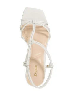 Leather T-Bar Strappy Kitten Heel Sandals