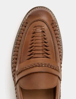 Leather Woven Loafers