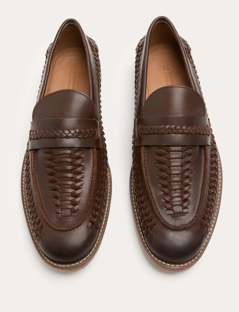 Leather Woven Loafers