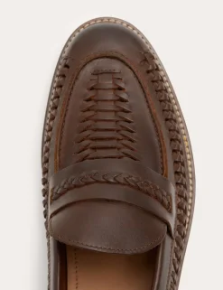 Leather Woven Loafers