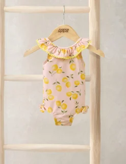 Lemon Print Frill Swimsuit (0-3 Yrs)