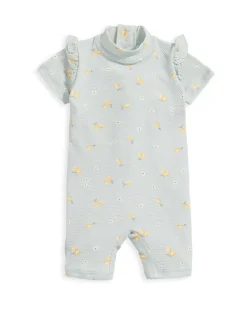 Lemon Print Textured Rashsuit (0-3 Yrs)