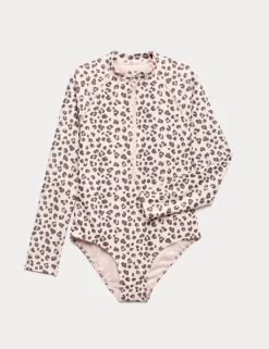 Leopard Long Sleeve Swimsuit (6-16 Yrs)
