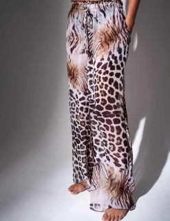 Leopard Print Beach Trousers