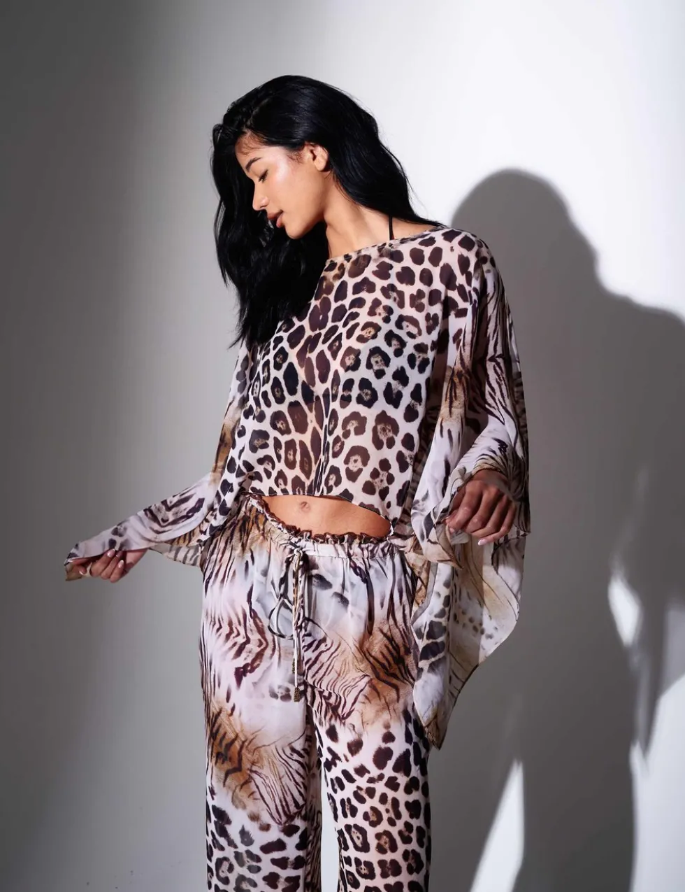 Leopard Print Beach Trousers
