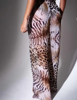 Leopard Print Beach Trousers