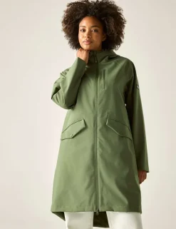 Levita Hooded Oversized Longline Raincoat
