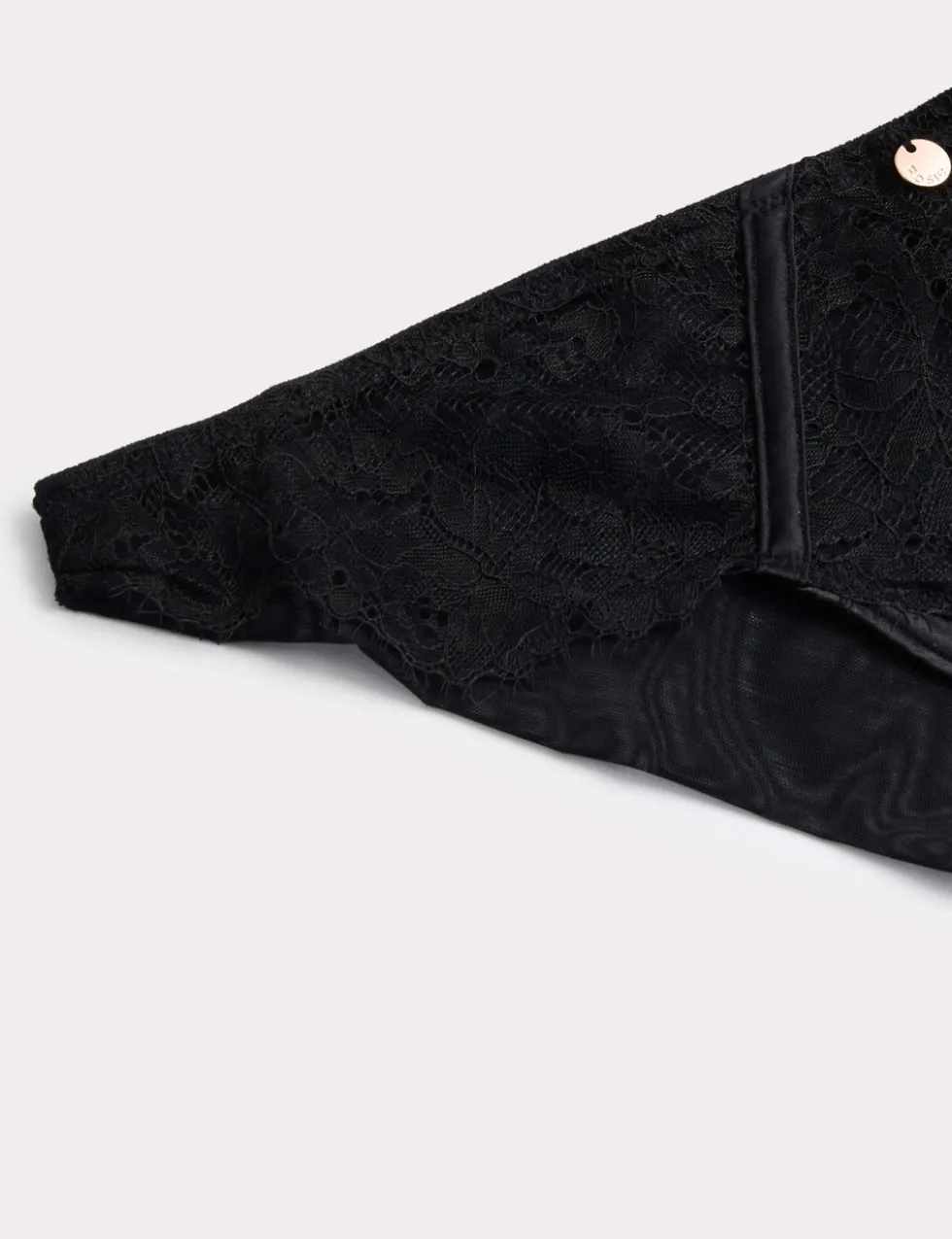 Liana Satin & Lace High Waisted Brazilian Knickers