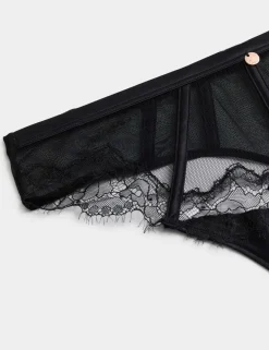 Liana Satin & Lace High Waisted Thong
