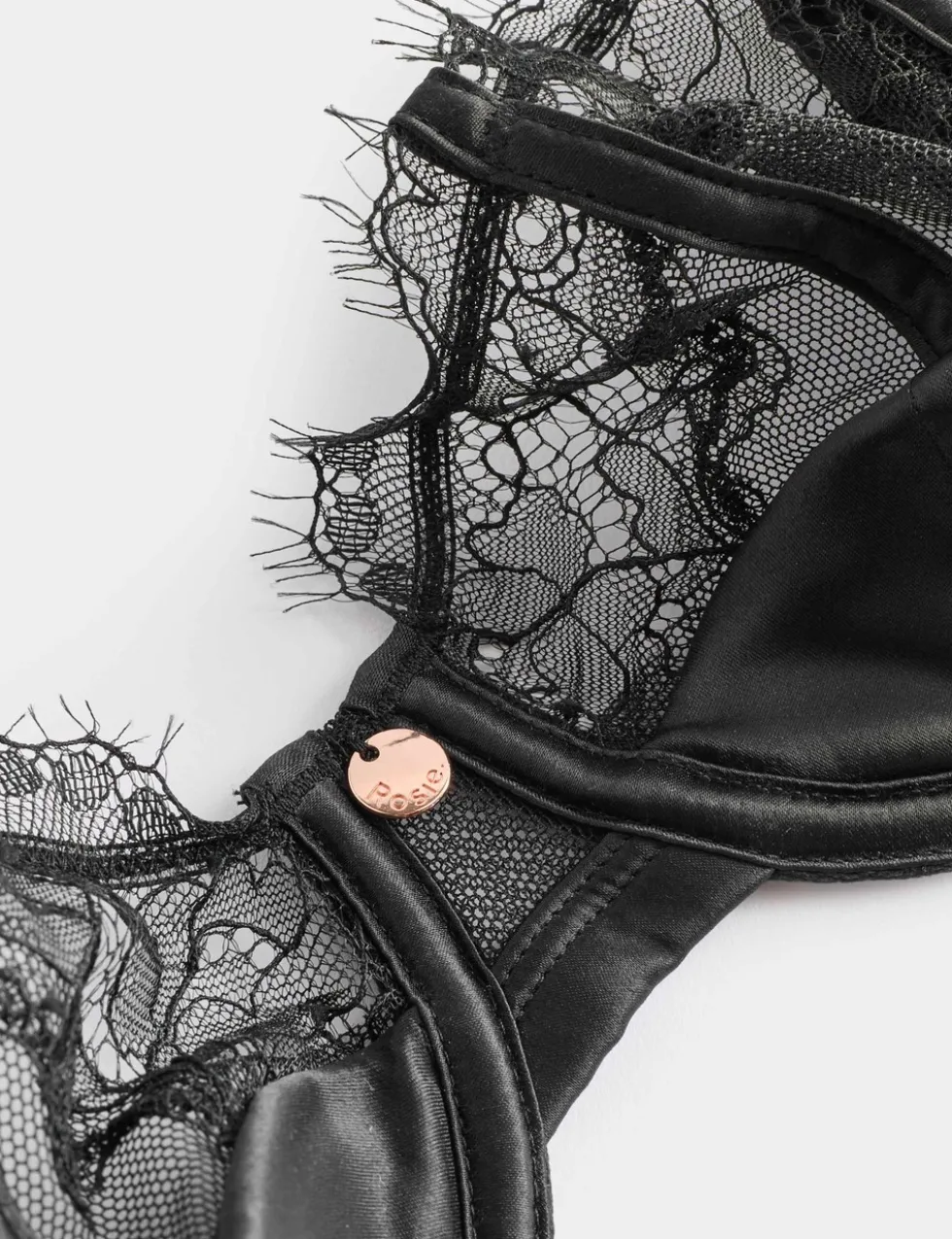 Liana Satin & Lace Wired Quarter Cup Balcony Bra (A-E)