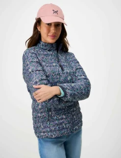 Lightweight Floral Zip Through Padded Jacket