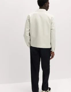 Lightweight Linen Blend Harrington Jacket