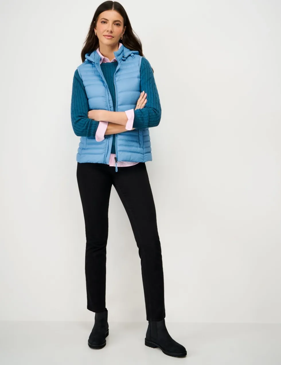 Lightweight Padded Quilted Hooded Gilet