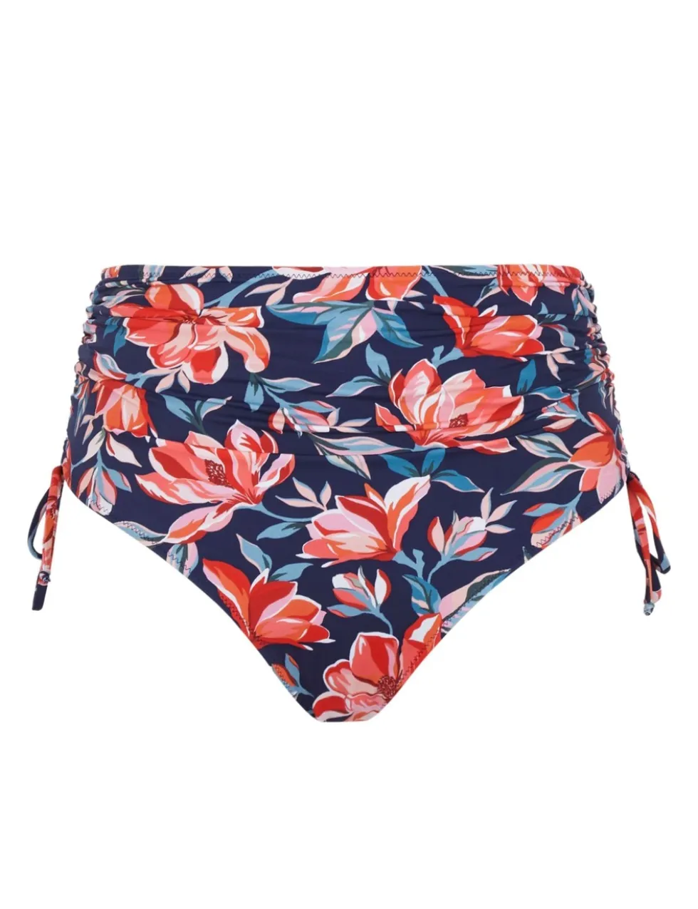 Lilifloral Ruched High Waisted Bikini Bottoms