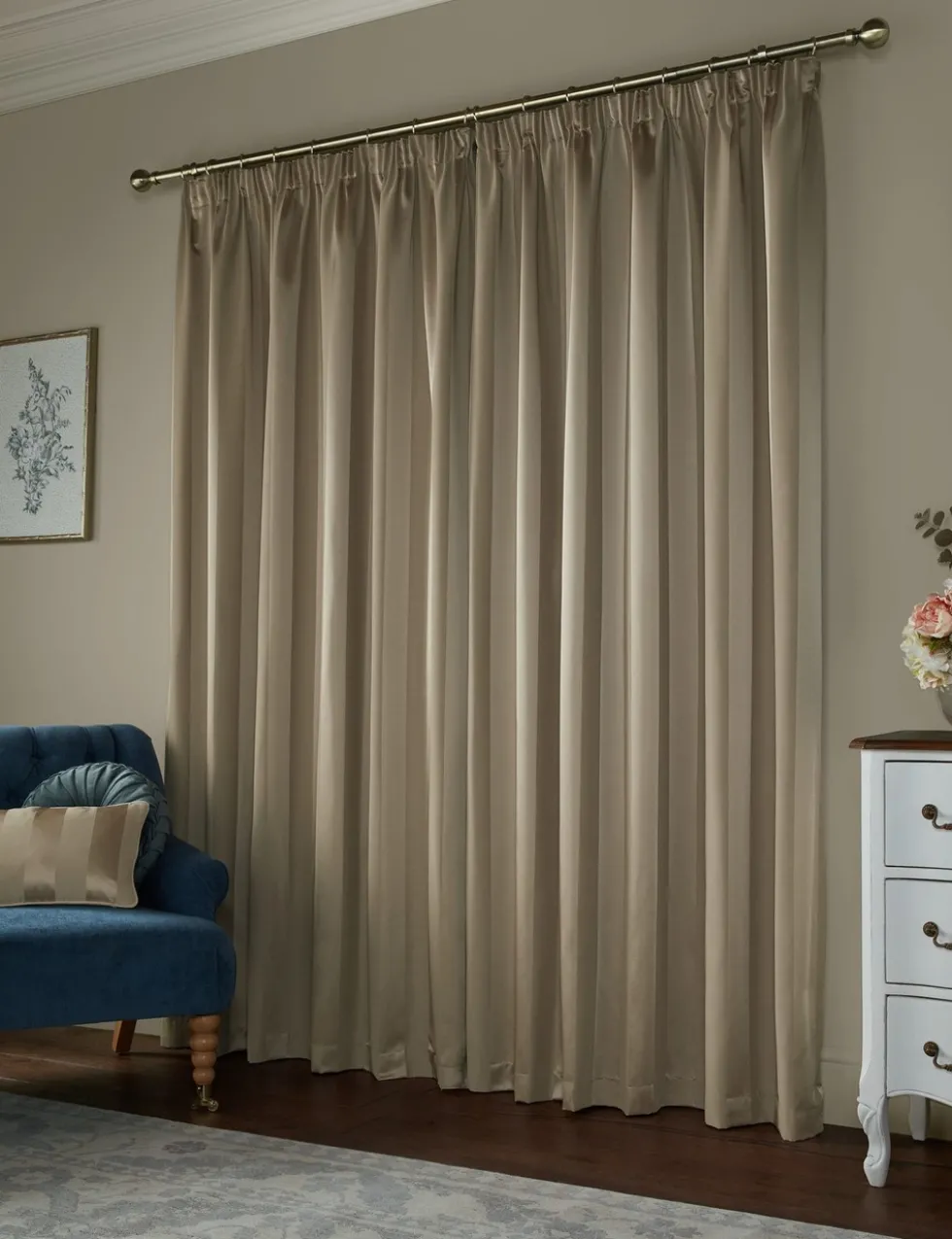 Lille Stripe Pencil Pleat Curtains