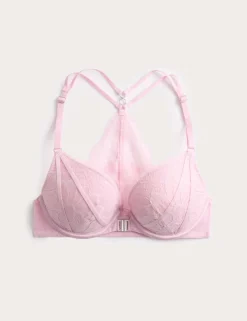Lindy Lace Wired Push-Up Plunge Bra (A-E)