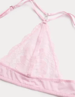 Lindy Lace Wired Push-Up Plunge Bra (A-E)
