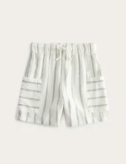 Linen Blend Cargo Shorts (2-8 Yrs)