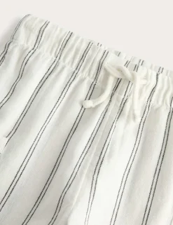 Linen Blend Cargo Shorts (2-8 Yrs)