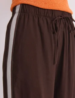 Linen Blend Drawstring Trousers