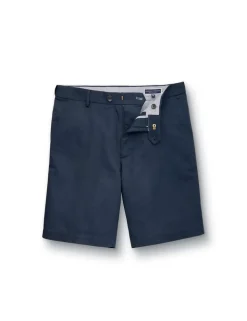 Linen Blend Flat Front Shorts