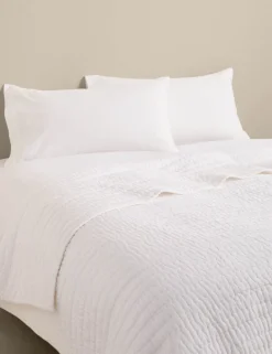 Linen Blend Quilted Bedspread