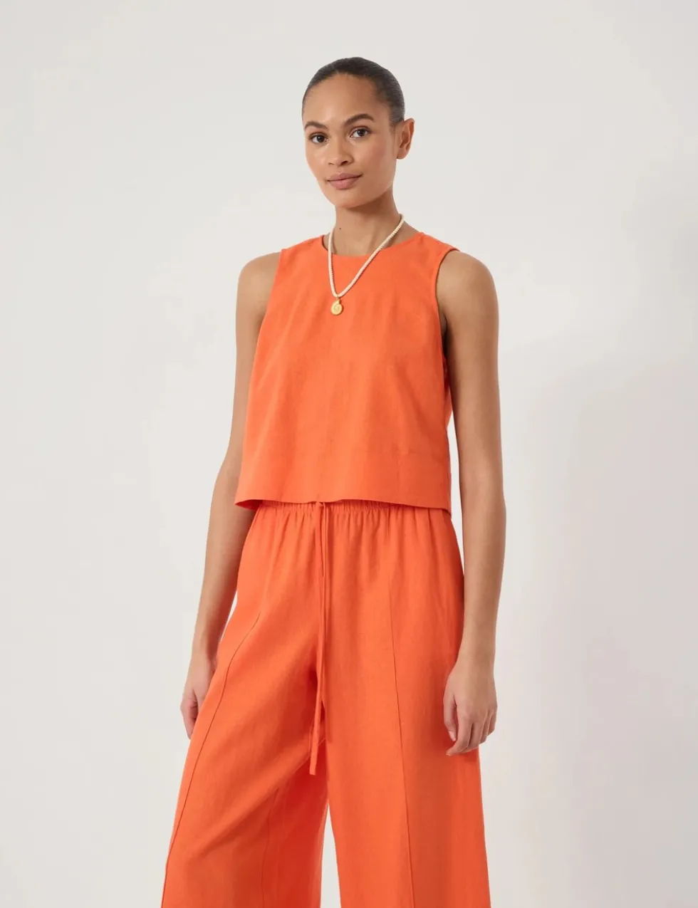 Linen Blend Shell Top