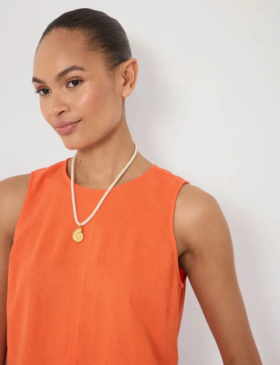 Linen Blend Shell Top