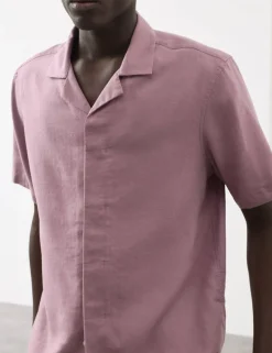 Linen Blend Short Sleeve Shirt