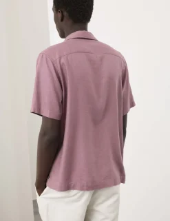 Linen Blend Short Sleeve Shirt