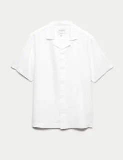 Linen Blend Short Sleeve Shirt