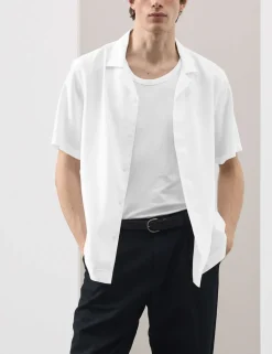 Linen Blend Short Sleeve Shirt