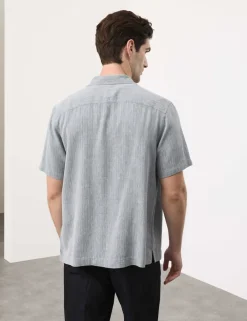Linen Blend Short Sleeve Shirt