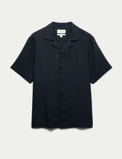 Linen Blend Short Sleeve Shirt