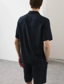 Linen Blend Short Sleeve Shirt