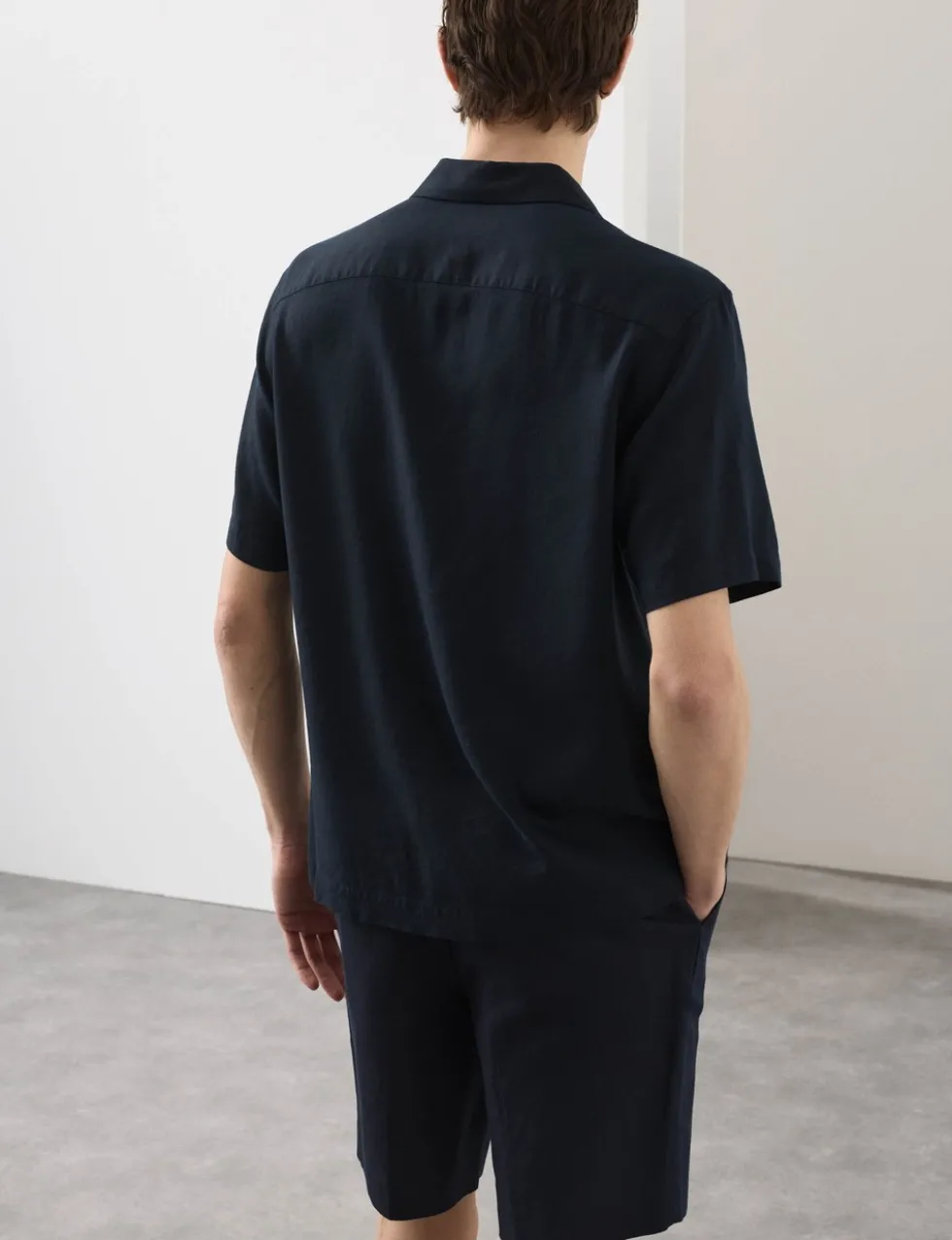 Linen Blend Short Sleeve Shirt