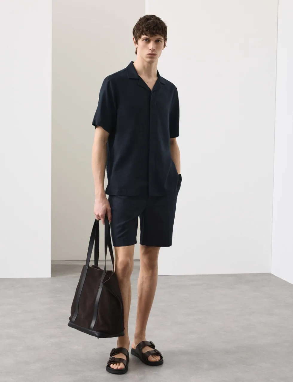 Linen Blend Short Sleeve Shirt