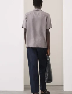 Linen Blend Short Sleeve Shirt
