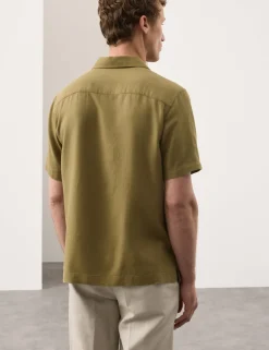 Linen Blend Short Sleeve Shirt