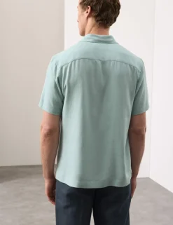 Linen Blend Short Sleeve Shirt