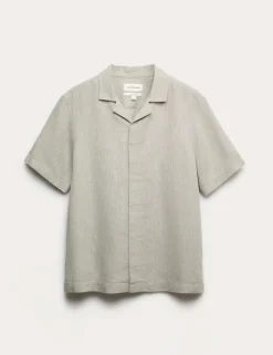 Linen Blend Short Sleeve Shirt